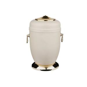 Urna de cremación de acero y metal de hierro con acabado Gris, recuerdo tradicional, contenedor de cenizas humanas, suministros funerarios de bajo precio - Product Image 4