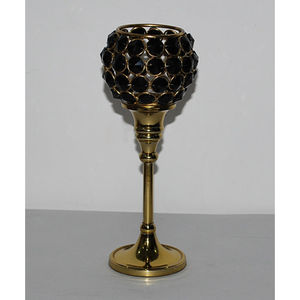 เชิงเทียนคริสตัลทรงยาวหรูหราพร้อมฐานโลหะ ดีไซน์ตกแต่งระดับพรีเมียม เหมาะสำหรับโต๊ะอาหารและการตกแต่งภายนอก - Product Image 3