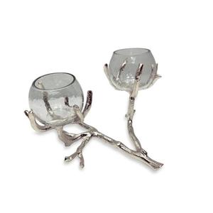 Portavelas clásico de doble Luz de té, decoración del hogar de la industria de tendencia con soporte votivo de diseñador para Material de Metal de Navidad - Product Image 1