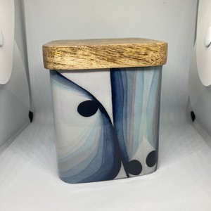 Household Wedding Used Customized Meta Unique Printed Design Luxury <b>Empty</b> Iron Candle <b>Jars</b> with Wooden Lid - Product Image 3