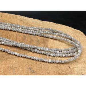 Perles de diamants bruts naturels gris blanc AAA+ non taillés pour la fabrication de bijoux, cadeau d'anniversaire - Product Image 1