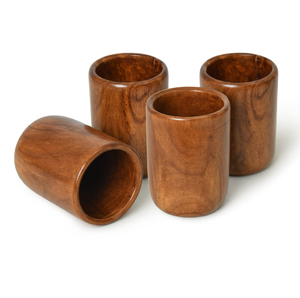 Verre en bois de haute qualité restaurant en gros 300ML verre à thé nouveauté verre de cuisine en bois fait à la main - Product Image 6