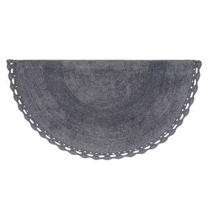 Venta de fábrica alfombra de baño de medio círculo con borde de ganchillo tejido a mano hermosa alfombra de algodón hecha a mano baño lavable a máquina - Product Image 1