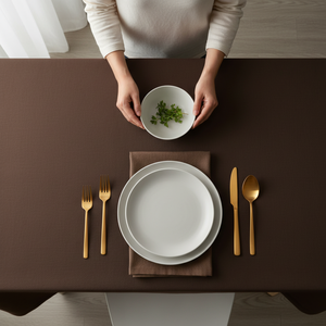 Natural Duck Fabric <b>Tablecloth</b> Cotton Polyester Heavyweight Durable Eco-Friendly Waterproof Customizable Luxury Style for - Product Image 2