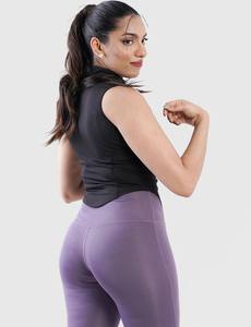 Chaleco sin mangas con cremallera a prueba de viento para mujer, ropa deportiva ligera, entrenamiento, gimnasio, Fitness, Yoga, Pilates, chaleco 100% poliéster - Product Image 3