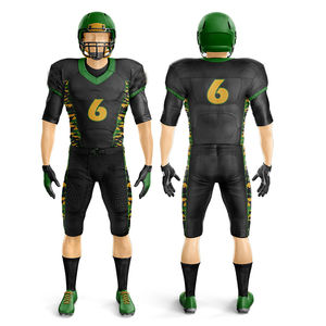 Equipo de fútbol americano personalizado al por mayor, conjunto completo de uniformes, servicio OEM corto para equipo de impresión por sublimación, fabricante de ropa - Product Image 2