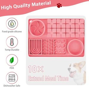 Wholesale <b>Silicone</b> Dog Feeding Licking <b>Mat</b> BPA Free Non Slip Pad Dishwasher Safe Slow Feeder Calming Solution for Pets - Product Image 4