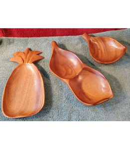 Bandeja de plato decorativa hecha a mano con diseño de piña, madera de mango con acabado marrón para decoración del hogar y exhibición de servicio - Product Image 4