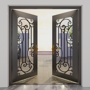 ประตูเหล็กและประตูทางเข้าโลหะที่ผลิตในเวียดนามสำหรับทางเข้าที่ปลอดภัยโดยมีเส้นหนาและขนาดที่กำหนดเอง - Product Image 5