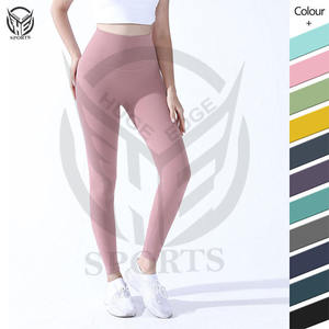 Ropa deportiva de LICRA con logotipo personalizado, pantalones de yoga de cintura alta para mujer, mallas ajustadas para entrenamiento en el gimnasio, ropa deportiva para levantar glúteos, mallas de yoga - Product Image 2