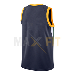 เสื้อบาสเก็ตบอลผ้าเจอร์ซีย์แห้งเร็วระบายอากาศได้ดีดีไซน์ธรรมดาสีใหม่ล่าสุดสำหรับองค์กร Maxfit แบบกำหนดเองเพิ่มขนาดให้เลือก - Product Image 2