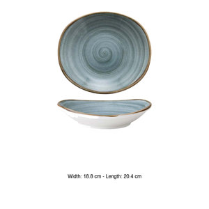 Assiette creuse Corona Artisan Azzurro 20,4 x 19 cm – Fournitures hôtelières et traiteur, vaisselle en gros - Product Image 3
