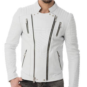 Veste en cuir de vêtements pour hommes, veste en cuir nouvelle mode, veste en cuir coupe-vent pour hommes, vente en ligne - Product Image 2