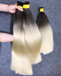 Para Ombre Remy Grade Extensiones de cabello humano a granel Calidad 100% Cabello humano virgen Cabello a granel sedoso a precios al por mayor Calidad VIP - Product Image 2