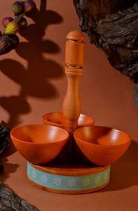 Fresh Arrival Porte-noix en bois d'acajou naturel de haute qualité, vaisselle de restaurant de luxe en gros de l'Inde - Product Image 6