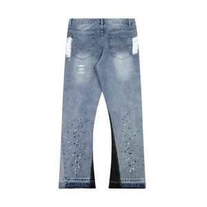 Pantalon en jean noir à strass, streetwear, coupe ample, jeans scintillants, mode homme, décontracté, jambe large, vente en gros personnalisée, pantalon à pierres - Product Image 4