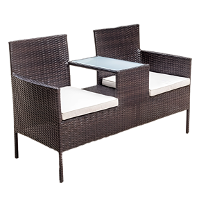 Usine du Vietnam causeuse moderne en rotin/osier de haute qualité mobilier de jardin extérieur couleur personnalisée utilisation hôtel prix de gros - Product Image 1