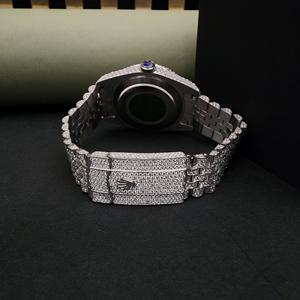 Relojes de Lujo con Diamantes, Completamente Engastados con Moissanita, Calidad Inigualable, Brillantes, de Moda, con Cristal de Cuarzo Japonés y Acero Inoxidable - Product Image 3