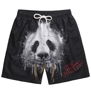 Pantalones cortos de entrenamiento de secado rápido para hombre, pantalones cortos deportivos con estampado de dibujos animados, pantalones cortos deportivos sublimados de Color sólido - Product Image 3