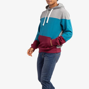 Sudadera con Capucha de Felpa de Algodón Gruesa Personalizada al por Mayor, Sudadera con Capucha de Tres Tonos Personalizada para Hombre - Product Image 5