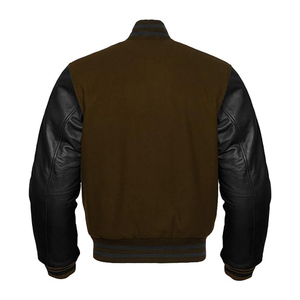2023 Fashion <b>Bomber</b> <b>Varsity</b> Baseball <b>Jacket</b> <b>Men</b> Leather Sleeve Polyester Baseball <b>Jacket</b> Oversize Customized Baseball <b>Jacket</b> - Product Image 2