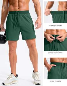 Wholesale Solid Eco-Friendly Breathable Gym <b>Shorts</b> for <b>Men</b> with Drawstring Closure and Moisture Wicking <b>Mesh</b> - Product Image 5