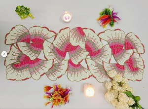 Elegante único artístico con cuentas corredor Floral hecho a mano Premium clásico mantel de lujo uso interior decorativo duradero corredor - Product Image 3