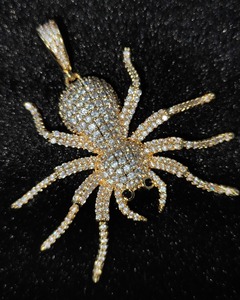 Wholesale Iced Out Moissanite <b>Spider</b> Pendant For <b>Men</b> 925 Silver VVS <b>Gold</b> <b>Mens</b> Custom Hip Hop Jewelry Animal Pendant Manufacturer - Product Image 3