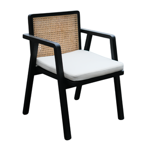 Sillón de comedor Andorra con cojines complementarios Diseño étnico y escandinavo para muebles para el hogar en apartamentos - Product Image 2