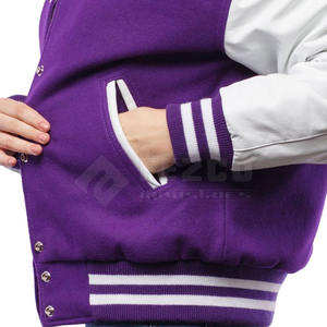 เสื้อแจ็คเก็ตเล็ตเตอร์แมนผู้หญิง คอตั้ง ทรงเข้ารูป ซับในขนสัตว์ถัก ปรับแต่งได้ ระบายอากาศ แห้งเร็ว - Product Image 6