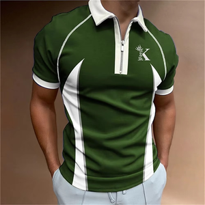 Nuevo Polo para hombre, camisetas de manga corta a rayas de verano 2023, camisetas informales con botones de negocios, camisetas Polo de moda, ropa para hombre - Product Image 5