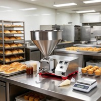 Machine automatique d'injection de beurre pour beignets, cupcakes, chocolat, pain et croissants