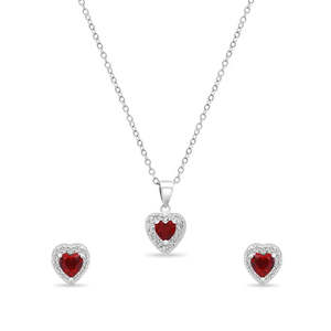 Juego de Joyería de Plata Estilo Religioso Zarkan para Aniversario, Chapado en Rodio con Patrón Numérico, Regalo para Enamorados - Product Image 1