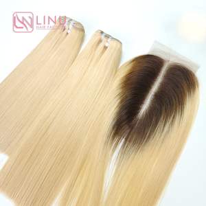 Paquetes de cabello humano crudo recto de hueso vietnamita con cierre 100% cabello humano a precio mayorista - Product Image 2