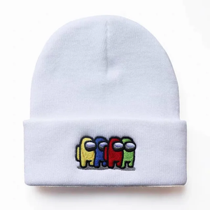 Bonnet en tricot unisexe couleur unie brodé de logo personnalisé chapeau en acrylique blanc bon marché camouflage nœuds à pois pour la plage - Product Image 6