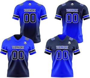 Bordado personalizado equipo logotipo uniforme de fútbol americano transpirable Jersey OEM y ODM al por mayor camisas V NECH recortada estilo cuadrado - Product Image 5