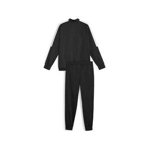 Chándal de algodón orgánico cómodo de alta calidad con logotipo personalizado, 2 piezas, traje de jogging con cremallera, Color negro, brazo blanco, cuello acanalado - Product Image 2