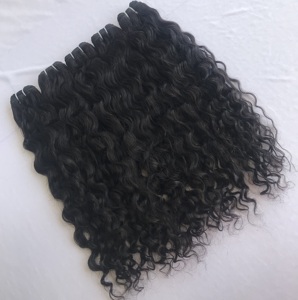 Extensions de Cheveux Vierge Indiens de Qualité Supérieure, Provenant d'un Donneur Unique du Temple Indien, Ondulés (Water Wave), 24 pouces, Vente en Gros par Fournisseur Indien - Product Image 4