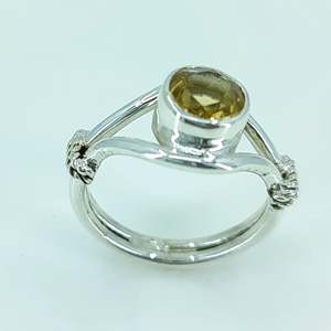 "Geometric Citrine 925 Sterling Silver <b>Boho</b> <b>Ring</b>-November Birthstone Jewelry for Her-Perfect Gift for Birthday & Anniversary" - Product Image 4