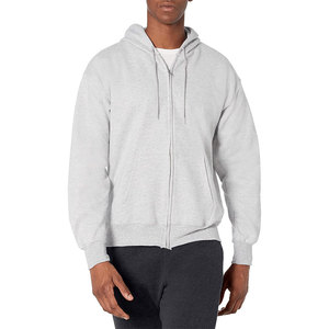 Ensemble de sweat à capuche zippé personnalisé pour hommes 500GSM coupe courte en coton et polyester style lourd pour l'hiver - Product Image 4