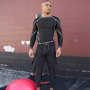 Camisetas de Compresión Deportivas al por Mayor para Adultos, Color Negro, Manga Larga, Poliéster y Elastano, con Logotipo Personalizado - Product Image 6