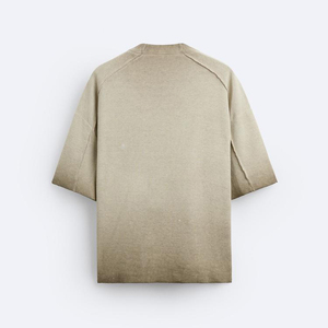 Camisa de Hombre Estilo Urbano, Corte Holgado, Hombros Caídos, Efecto Desgastado, Lavado Vintage, Estilo Casual, Oversize - Product Image 6