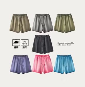 Custom Drawstring Casual Vintage Cotton Sweat Shorts Plain French Terry Men Washed Sports Raw Edges Distressed Acid Wash Quick - Product Image 2