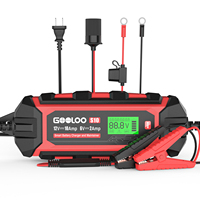 GOOLOO Smart S10 Chargeur de batterie hybride portable pour voiture 12V 10A 6V 150W Max, Réparateur et Entreteneur Intelligent à Impulsions Automatiques