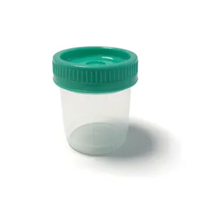 Bouchon à vis stérile jetable en plastique 120ml, tasse d'échantillon d'urine et de tabouret avec couvercle récipient d'urine approuvé Ce Iso