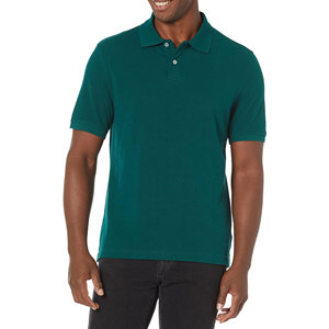 Polo à manches courtes en soie glacée pour homme T-shirt d'été en soie extensible de couleur unie, confortable et décontracté - Product Image 1