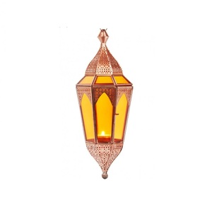 Handcrafted Weddings Decoration Luxury <b>Tealight</b> Candle Holder Gold Antique Finishing Glass Decoration Metal <b>Lantern</b> for Weddings - Product Image 6