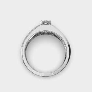 Anillo de diamante de moissanita de corte redondo de diamante impresionante de 1,70 quilates, regalos de aniversario de boda para hombre para marido, Plata de Ley 925 - Product Image 2