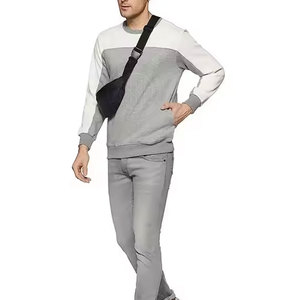 Sweat-shirt pour homme en coton mélangé, col rond et manches longues, idéal pour l'entraînement sportif et les voyages. - Product Image 3