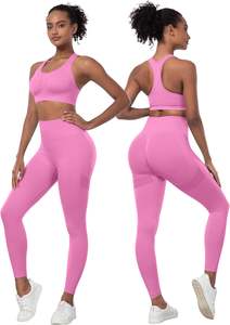 2025 verano Etiqueta Privada logotipo personalizado impresión conjuntos de Yoga sin costuras Fitness mujer ropa gimnasio conjunto de Yoga producto al por mayor - Product Image 4